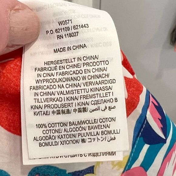 Boden Floral woven V Neck Popover 100% cotton blouse- EUC Size 4 - Picture 10 of 12